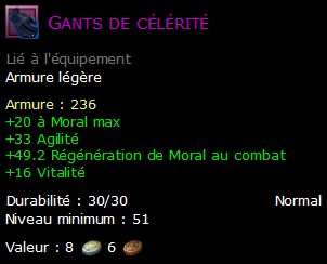 Gants de célérité