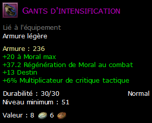 Gants d'intensification