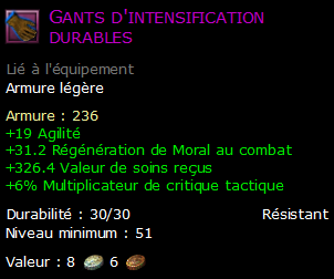 Gants d'intensification durables