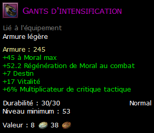 Gants d'intensification