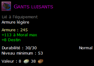 Gants luisants