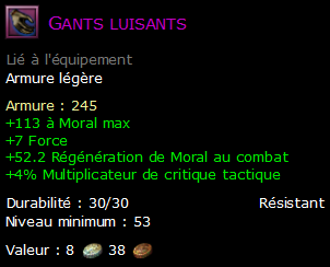 Gants luisants