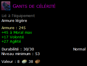 Gants de célérité