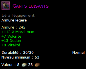 Gants luisants