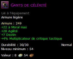 Gants de célérité