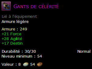 Gants de célérité