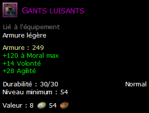 Gants luisants