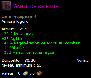 Gants de célérité