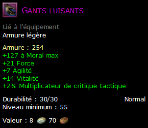 Gants luisants