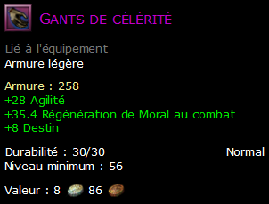 Gants de célérité