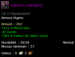 Gants luisants