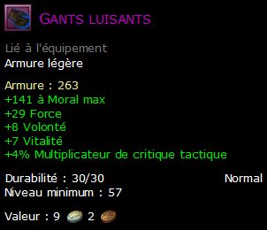 Gants luisants