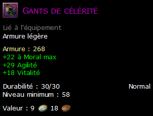 Gants de célérité