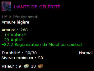 Gants de célérité