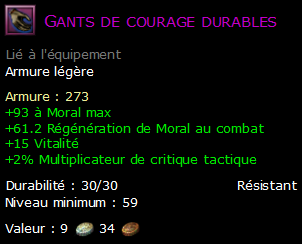 Gants de courage durables