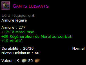 Gants luisants