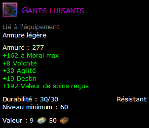 Gants luisants