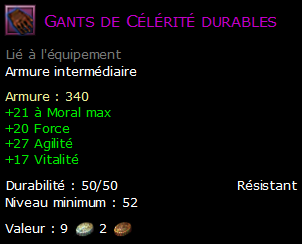 Gants de Célérité durables