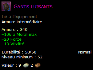 Gants luisants