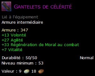 Gantelets de célérité