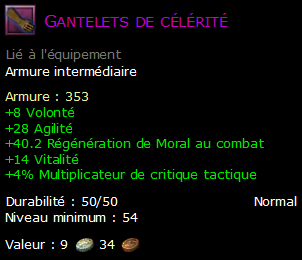 Gantelets de célérité