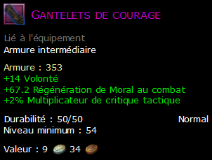 Gantelets de courage