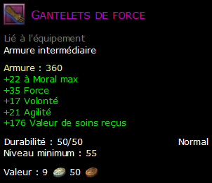 Gantelets de force