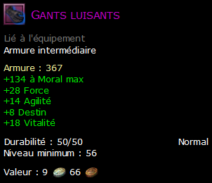 Gants luisants