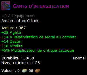 Gants d'intensification