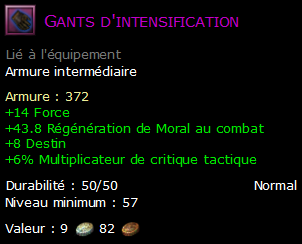 Gants d'intensification