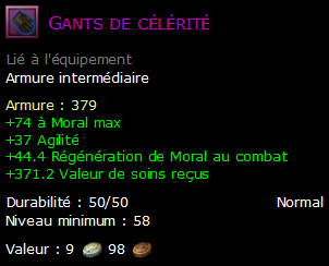 Gants de célérité