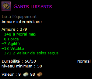 Gants luisants