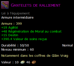 Gantelets de ralliement