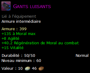 Gants luisants