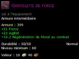 Gantelets de force