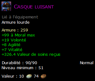 Casque luisant