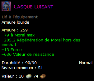 Casque luisant