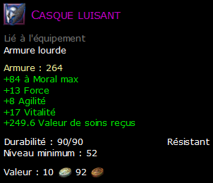 Casque luisant