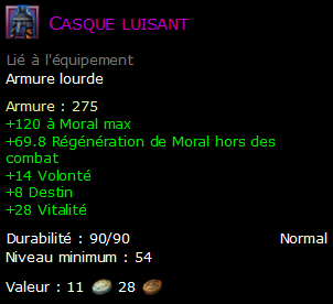 Casque luisant