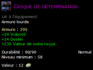 Casque de détermination