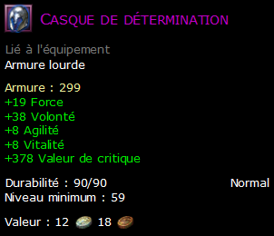 Casque de détermination