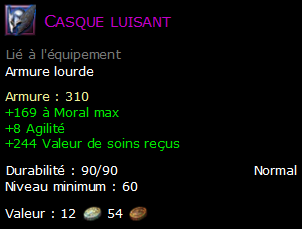 Casque luisant