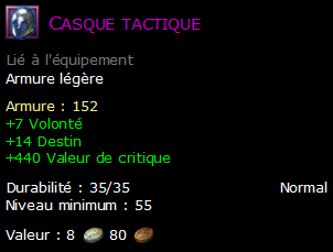 Casque tactique