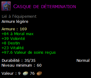 Casque de détermination