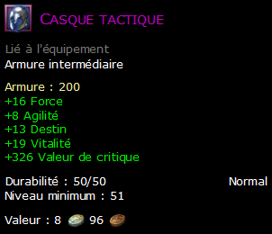 Casque tactique