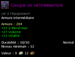 Casque de détermination