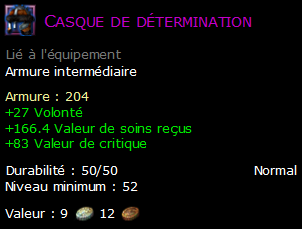 Casque de détermination