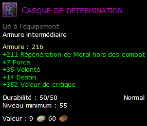 Casque de détermination