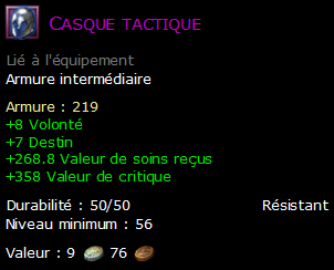 Casque tactique