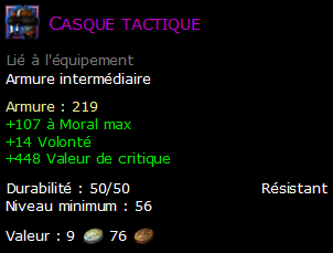 Casque tactique